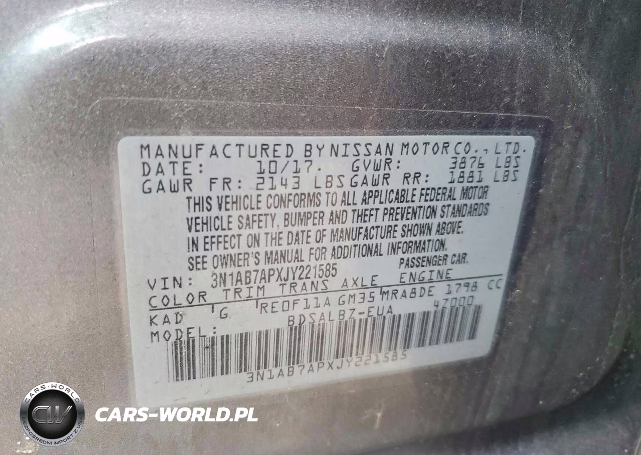 2018 Nissan Sentra S VIN:3N1AB7APXJY221585 - 12