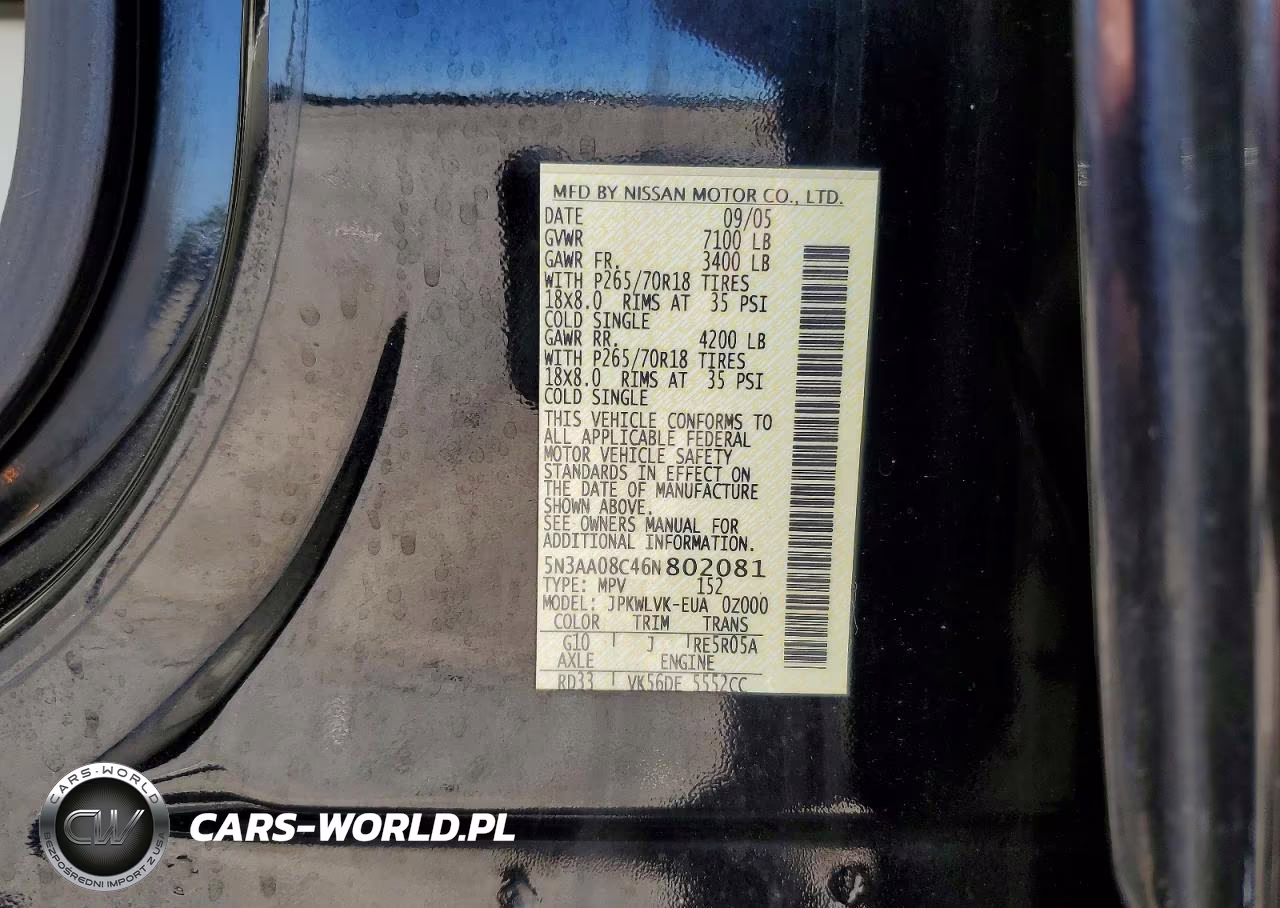 2006 Infiniti Qx56 Base VIN:5N3AA08C46N802081 - 13