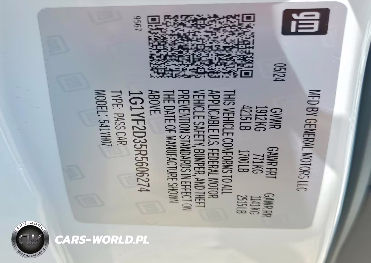 2024 Chevrolet Corvette Z06 3Lz VIN:1G1YF2D35R5606274 - 12
