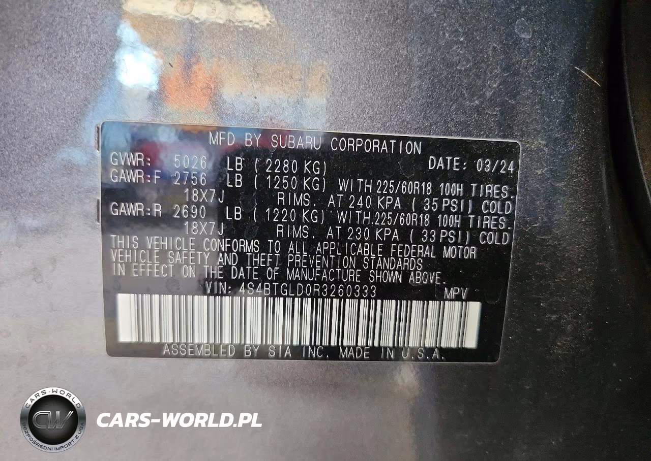 2024 Subaru Outback Onyx Edition Xt VIN:4S4BTGLD0R3260333 - 13