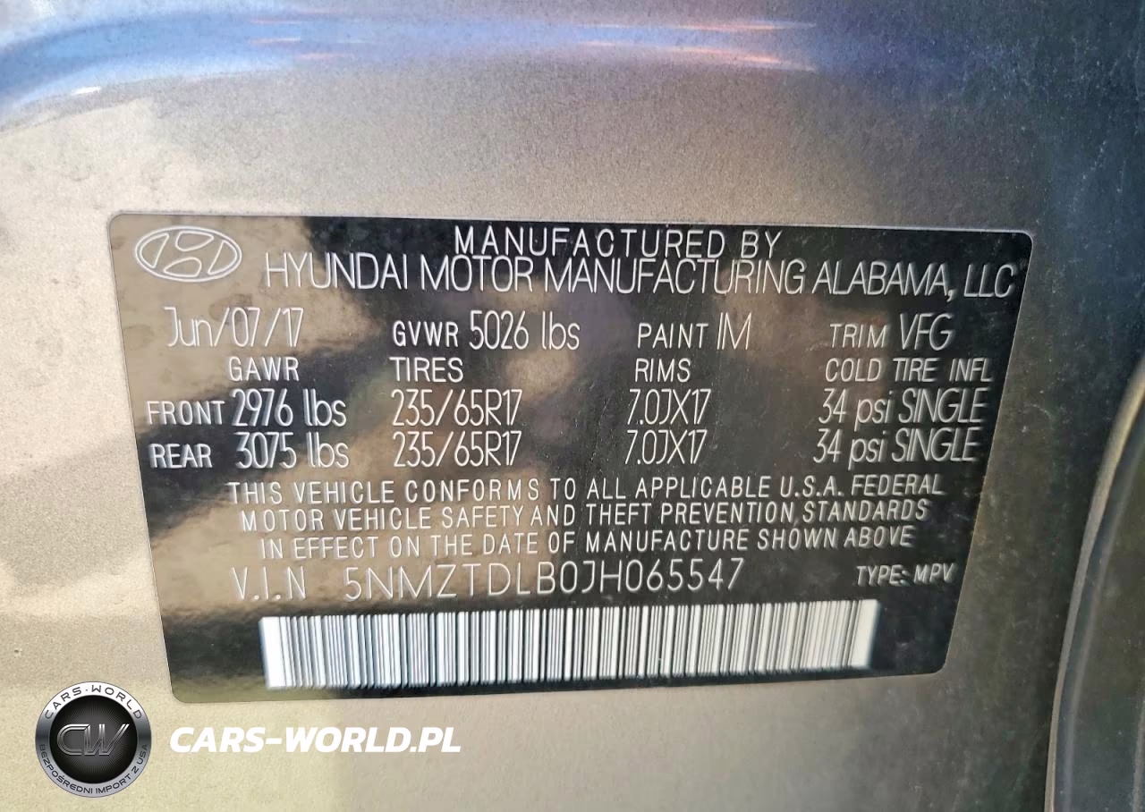 2018 Hyundai Santa Fe Sport 2.4L VIN:5NMZTDLB0JH065547 - 13