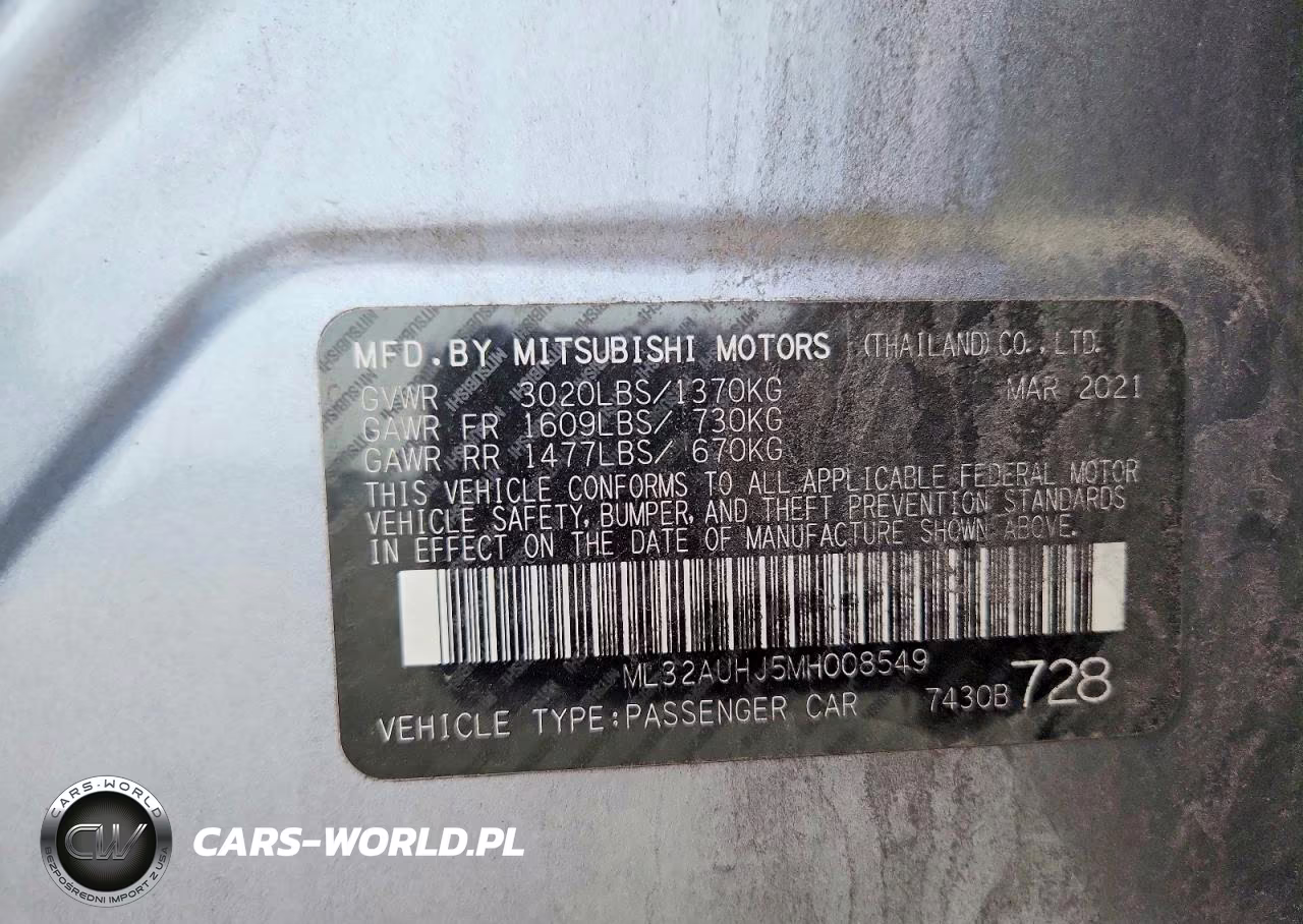 2021 Mitsubishi Mirage Es VIN:ML32AUHJ5MH008549 - 13