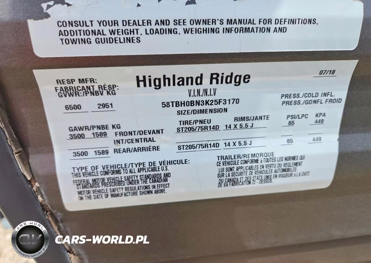 2019 Highland Ridge Open Range VIN:58TBH0BN3K25F3170 - 10