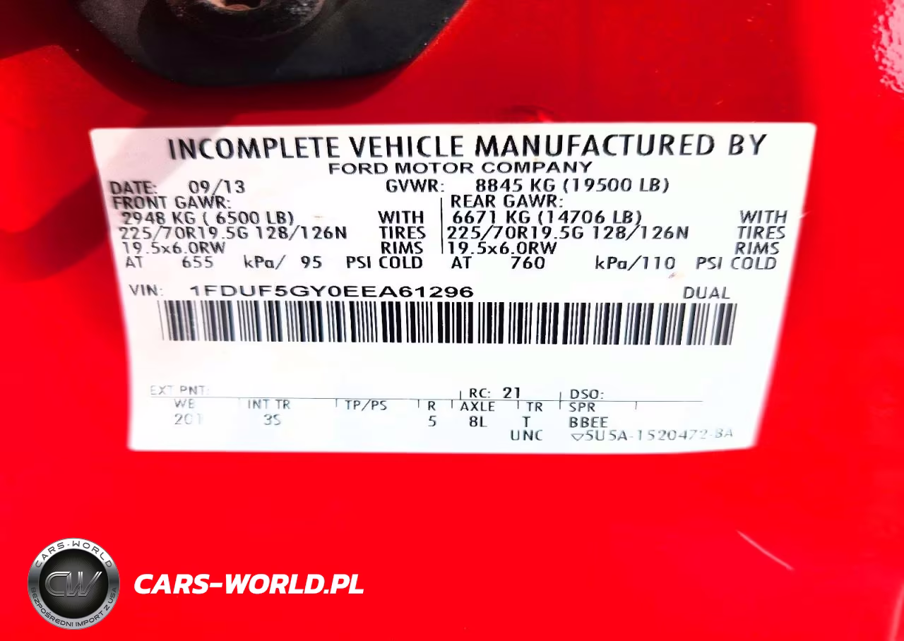 2014 Ford F550 Super Duty VIN:1FDUF5GY0EEA61296 - 10