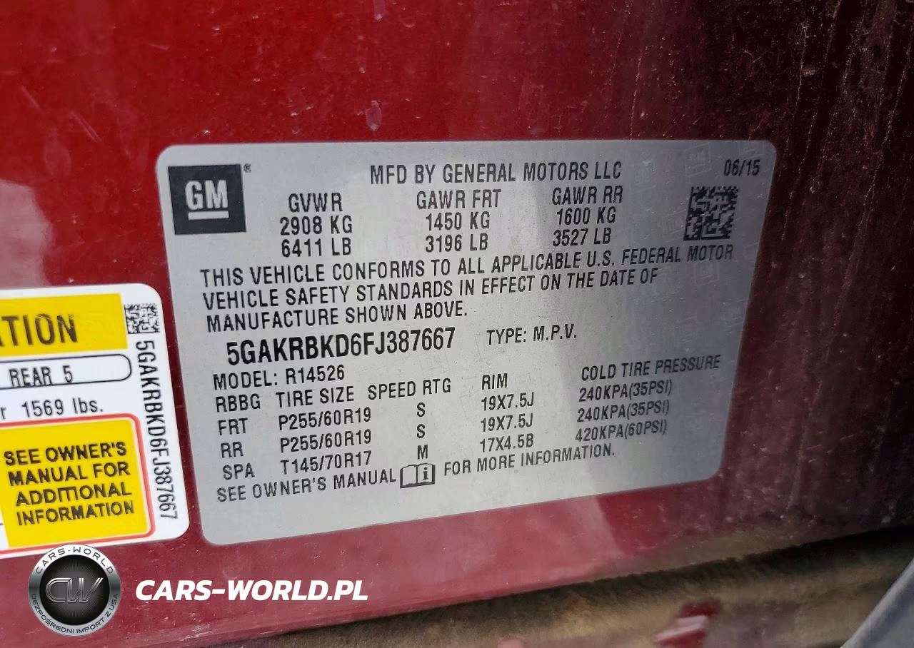 2015 Buick Enclave VIN:5GAKRBKD6FJ387667 - 12