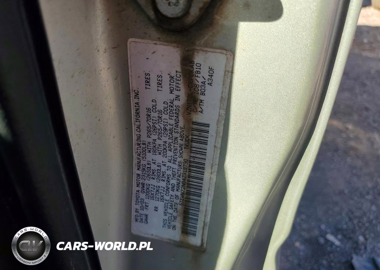 2004 Toyota Tacoma Xtracab VIN:5TEWN72N04Z319790 - 12