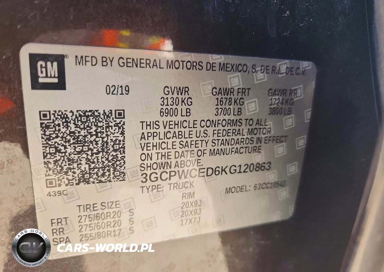 2019 Chevrolet Silverado C1500 Lt VIN:3GCPWCED6KG120863 - 12