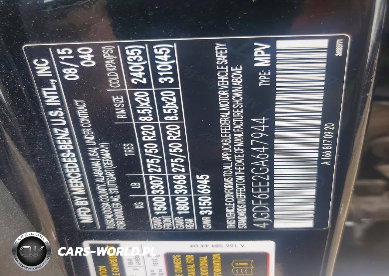 2016 Mercedes-Benz Gl 450 4Matic VIN:4JGDF6EE2GA647944 - 12