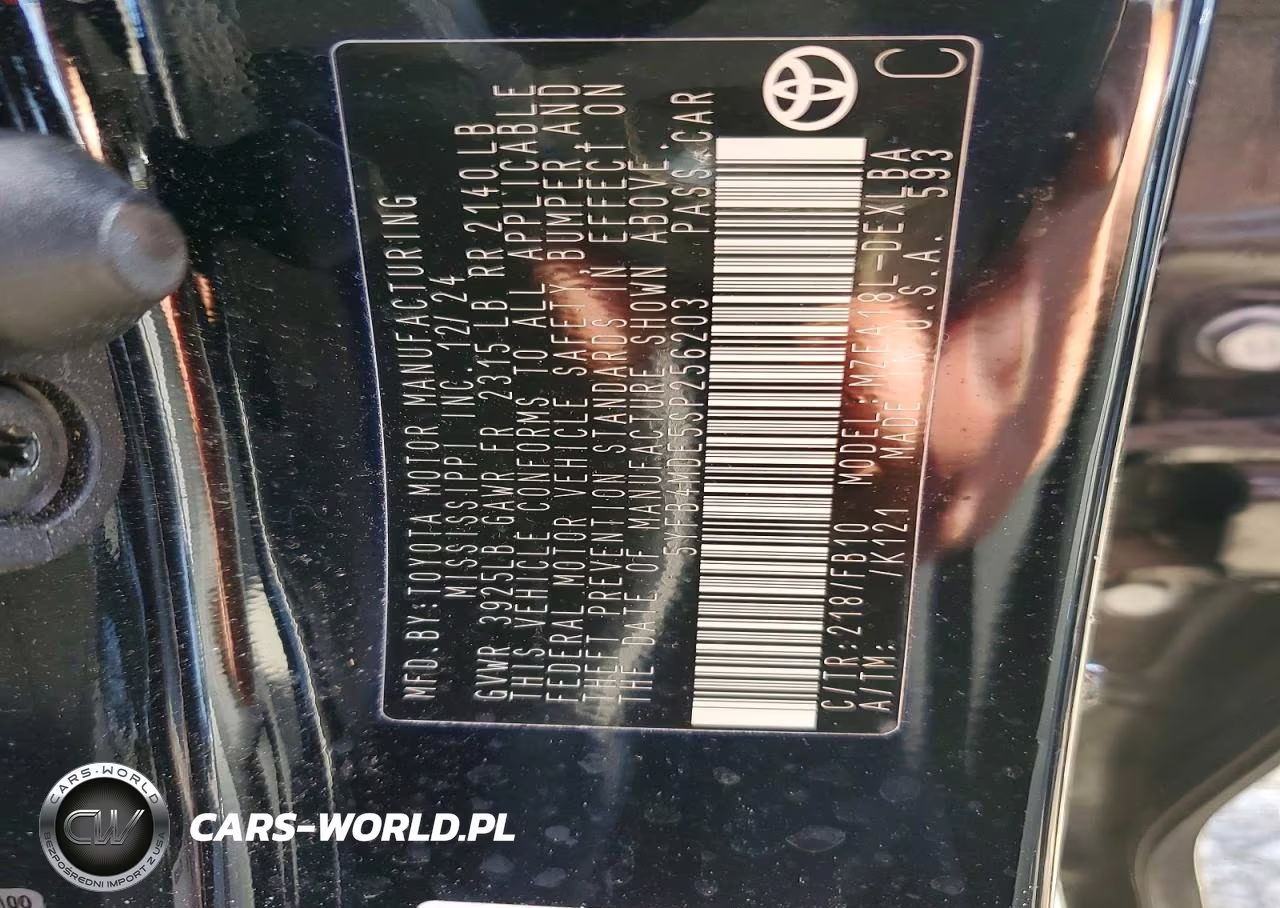 2025 Toyota Corolla Le VIN:5YFB4MDE5SP256203 - 12
