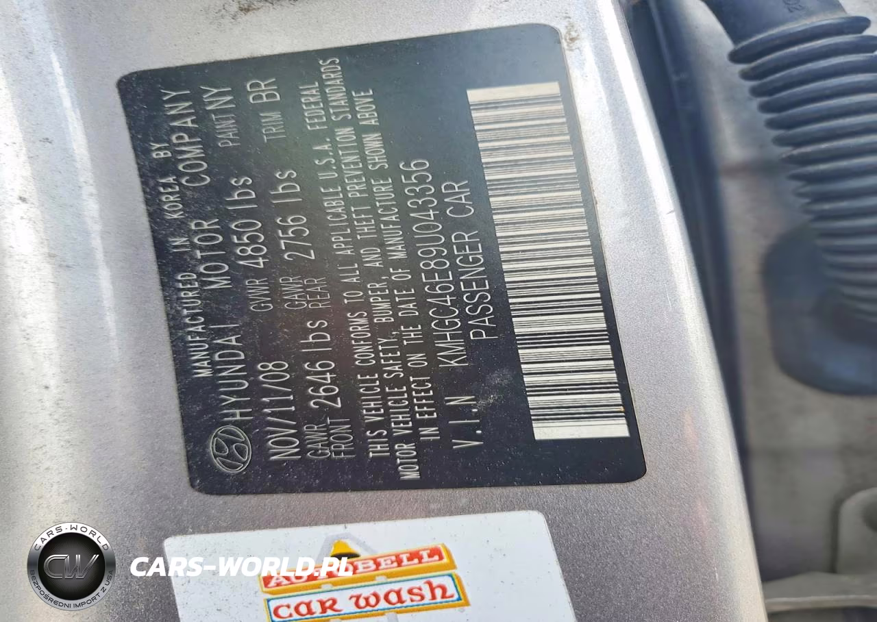 2009 Hyundai Genesis 3.8L VIN:KMHGC46E89U043356 - 12