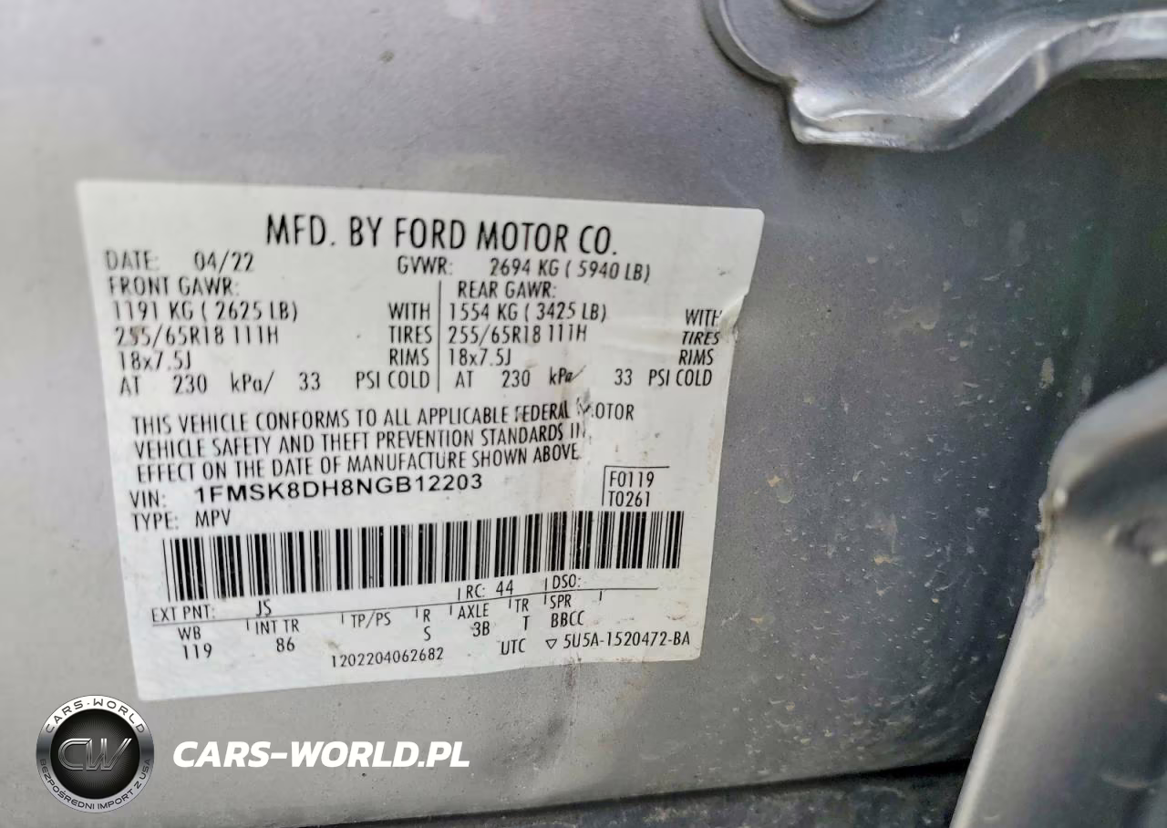 2022 Ford Explorer VIN:1FMSK8DH8NGB12203 - 13
