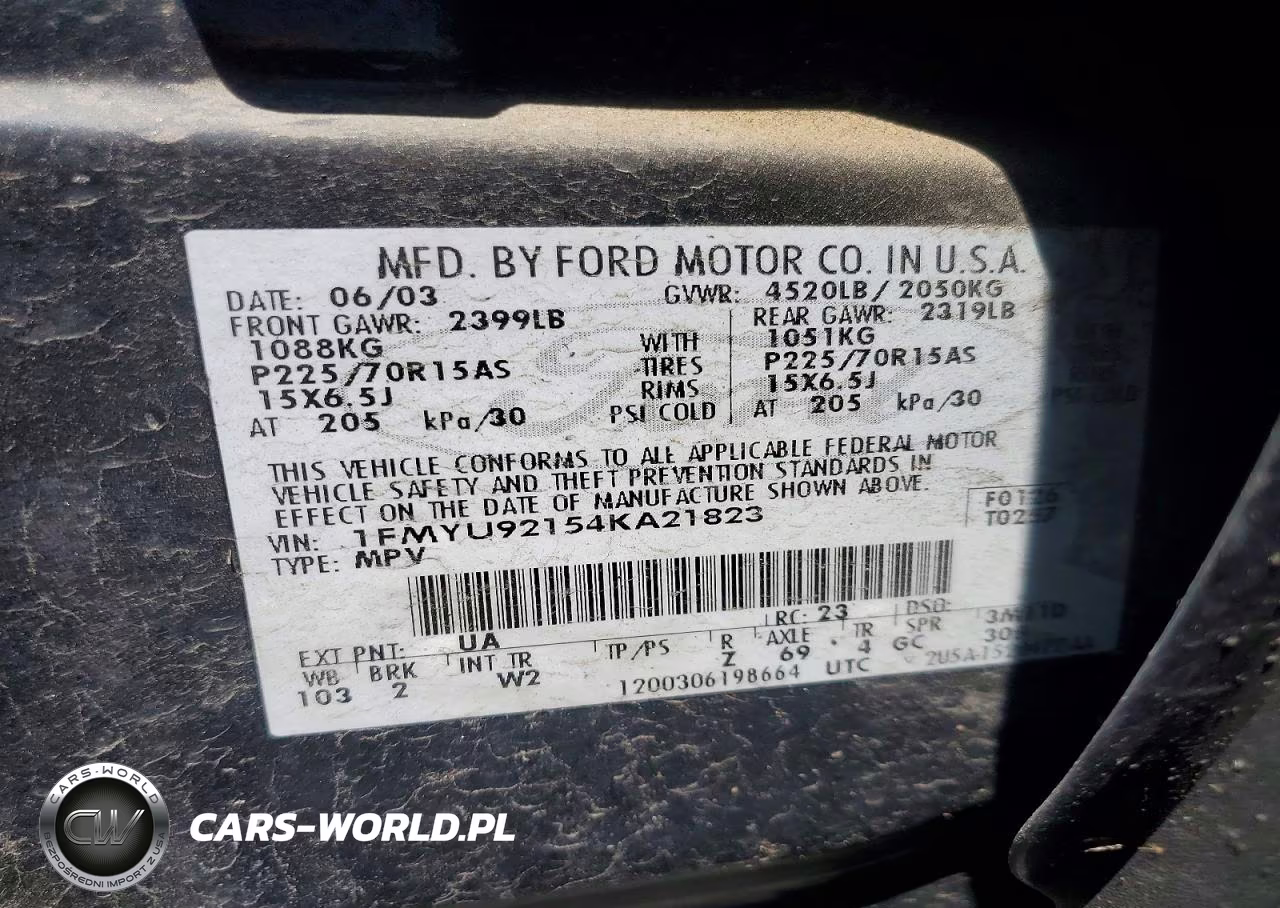 2004 Ford Escape Xls VIN:1FMYU92154KA21823 - 13