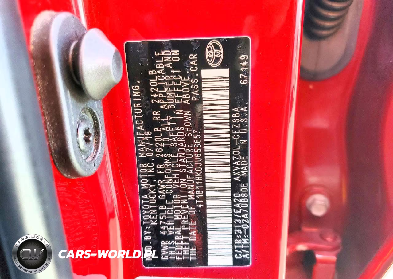 2018 Toyota Camry Se VIN:4T1B11HK0JU656657 - 12