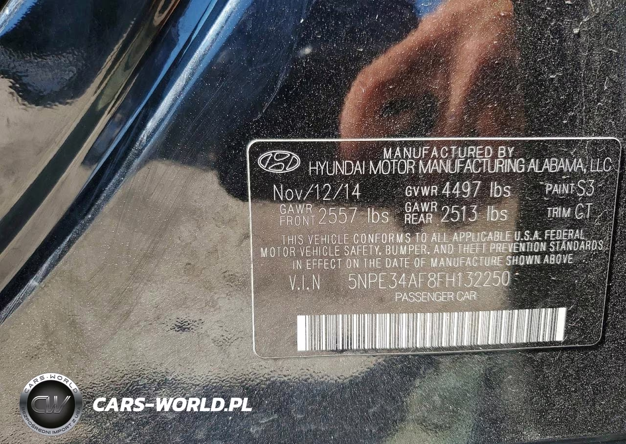 2015 Hyundai Sonata Limited VIN:5NPE34AF8FH132250 - 12