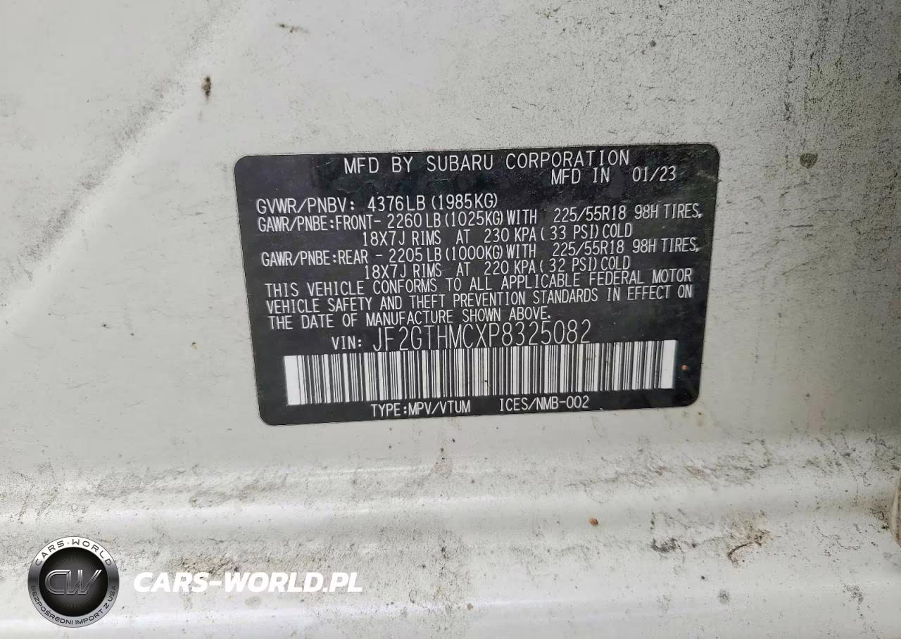 2023 Subaru Crosstrek Limited VIN:JF2GTHMCXP8325082 - 13