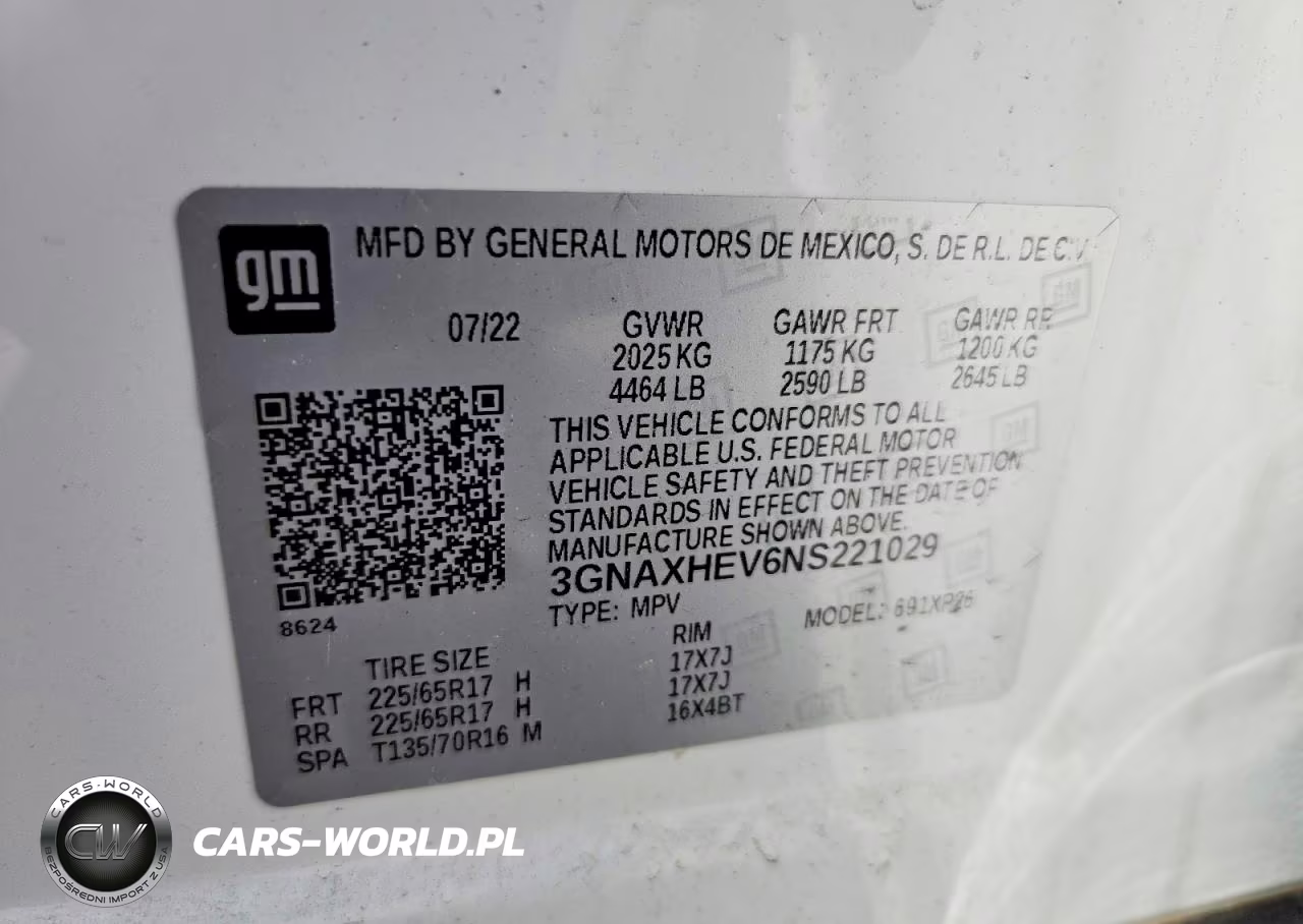 2022 Chevrolet Equinox Ls VIN:3GNAXHEV6NS221029 - 13