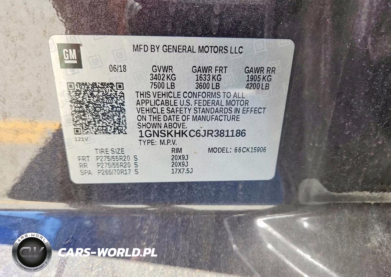 2018 Chevrolet Suburban K1500 Lt VIN:1GNSKHKC6JR381186 - 13
