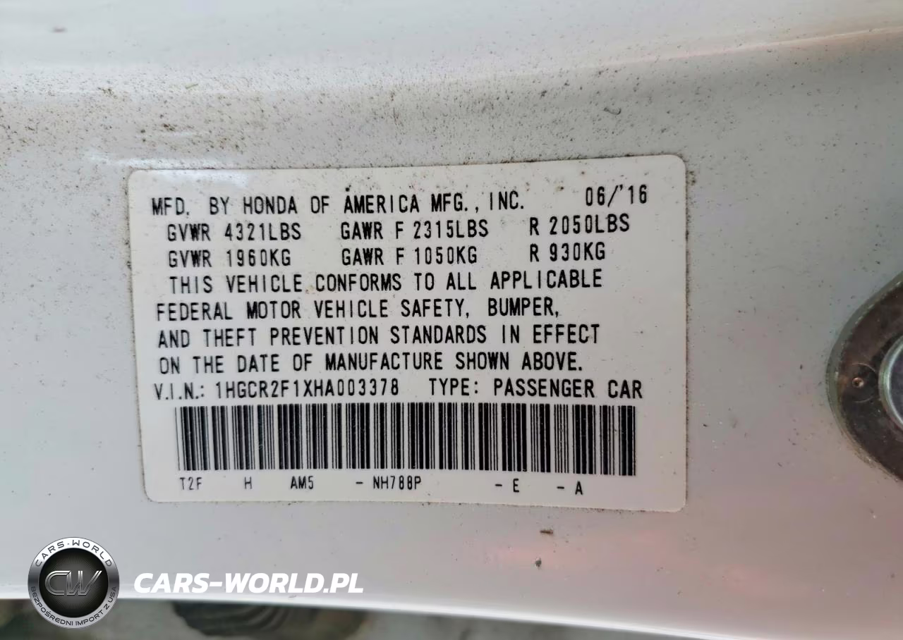 2017 Honda Accord Sport Special Edition VIN:1HGCR2F1XHA003378 - 12