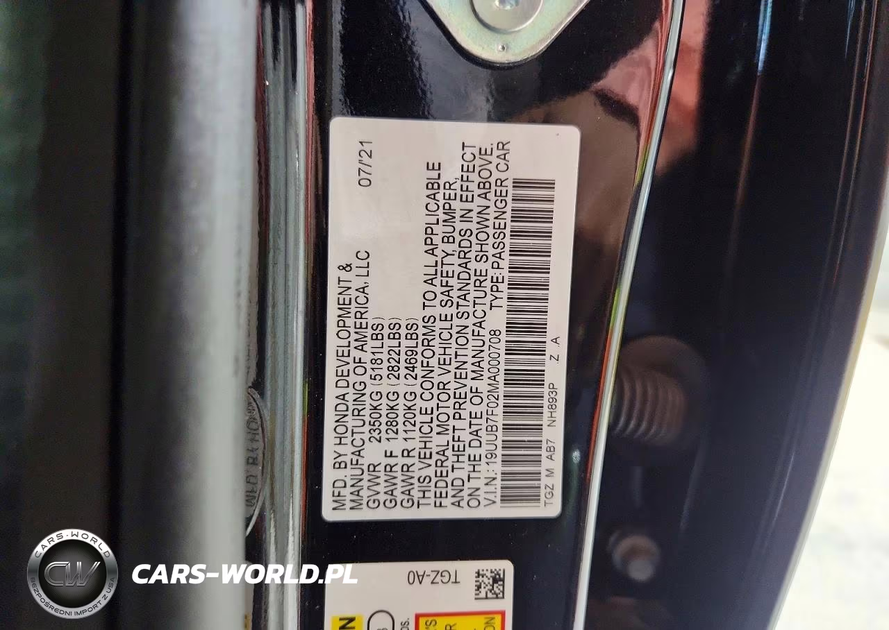 2021 Acura Tlx Type S VIN:19UUB7F02MA000708 - 12