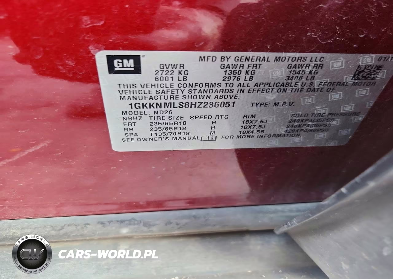 2017 GMC Acadia Slt-1 VIN:1GKKNMLS8HZ236051 - 13