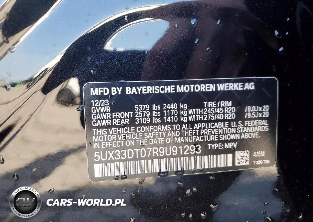 2024 BMW X4 xDrive30I VIN:5UX33DT07R9U91293 - 13