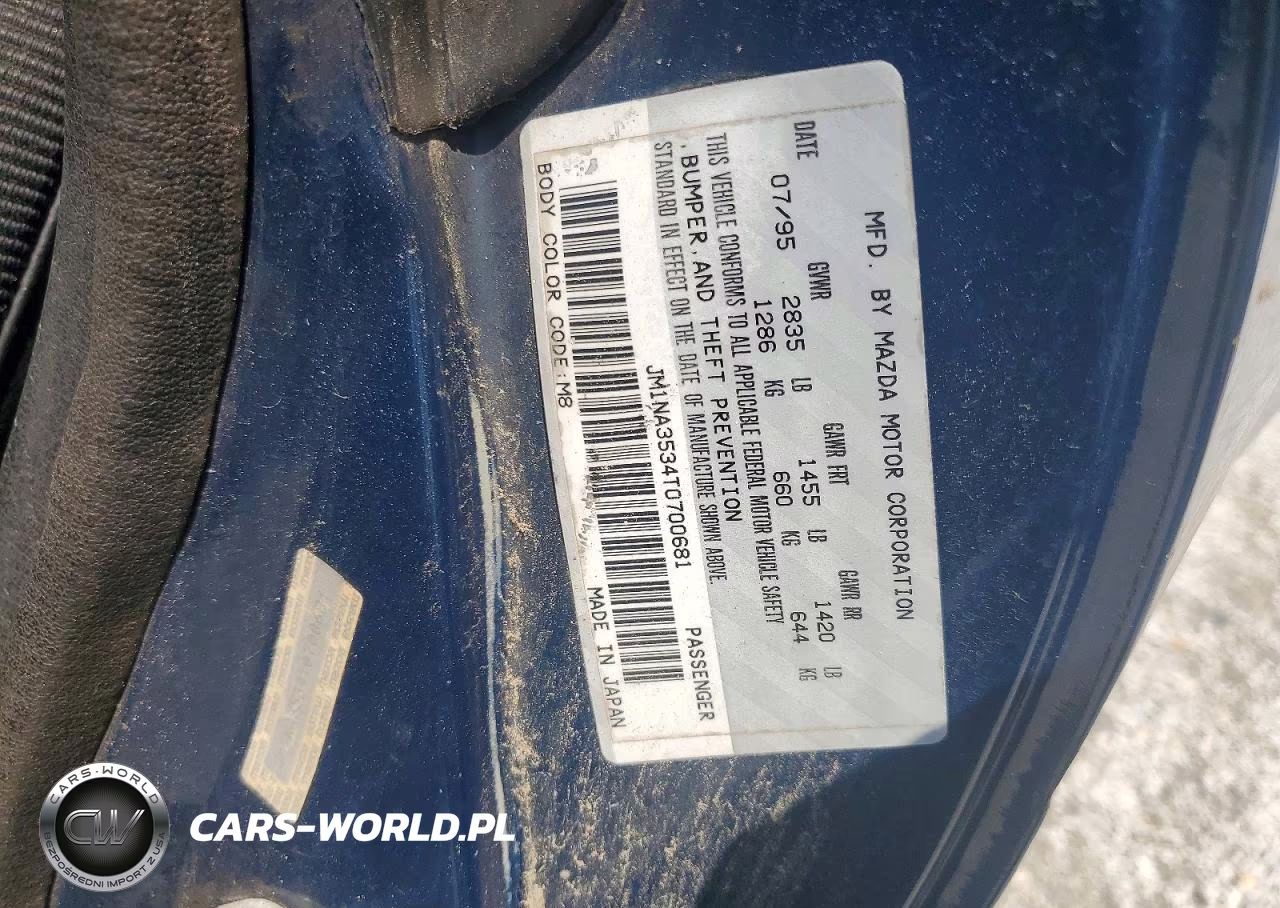 1996 Mazda Mx-5 Miata VIN:JM1NA3534T0700681 - 12