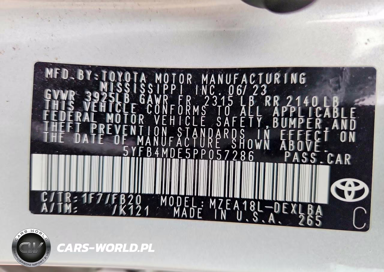 2023 Toyota Corolla Le VIN:5YFB4MDE5PP057286 - 12