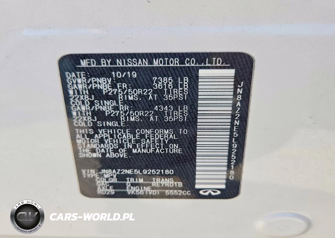 2020 Infiniti Qx80 Limited VIN:JN8AZ2NE5L9252180 - 13