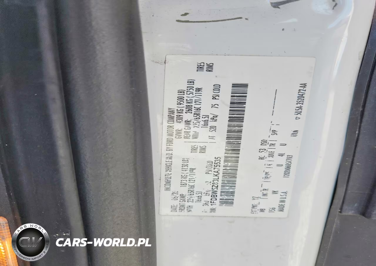 2020 Ford Transit Delivery Truck VIN:1FDBW5Z83LKA75535 - 13