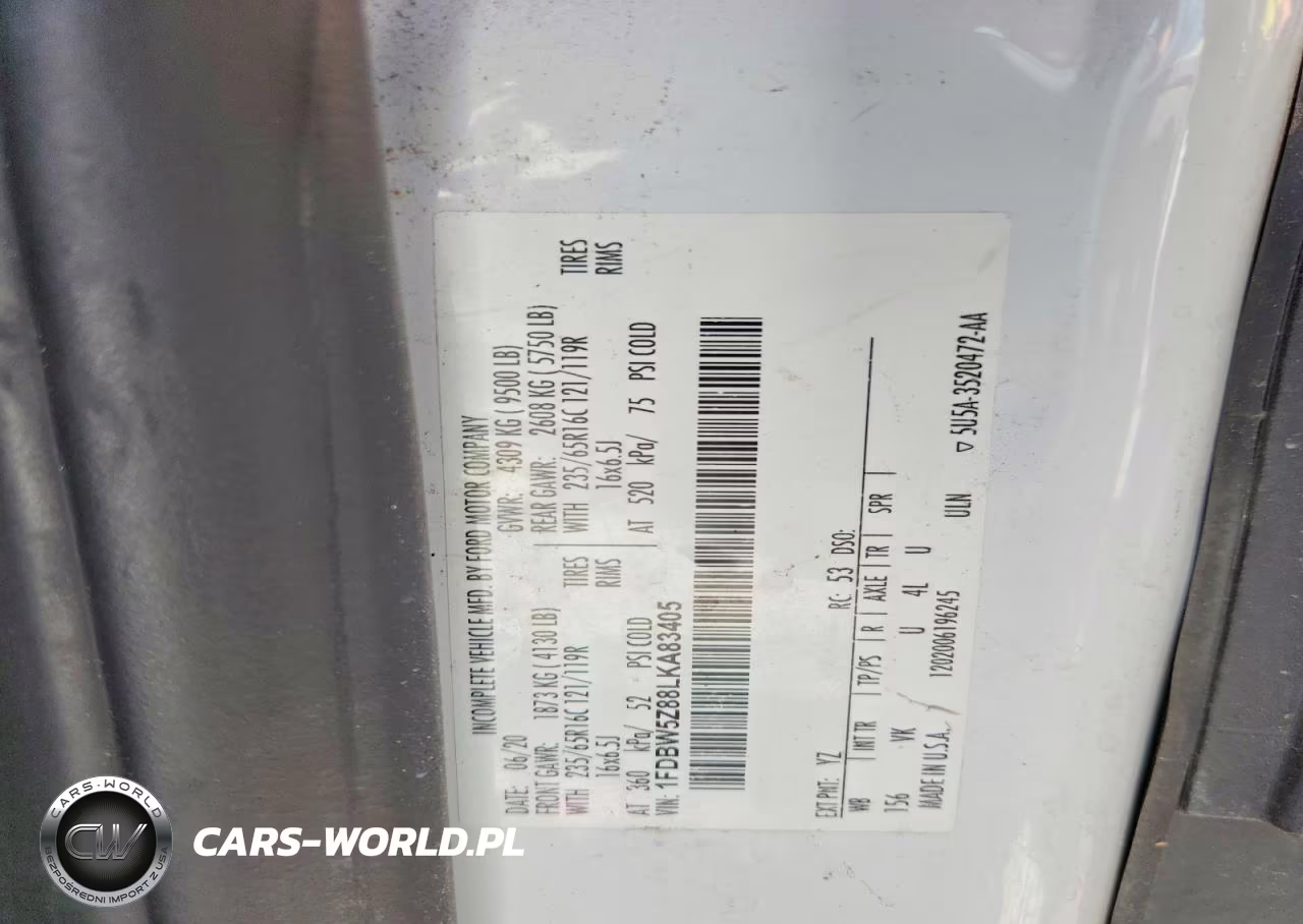 2020 Ford Transit-350 Cab VIN:1FDBW5Z88LKA83405 - 13