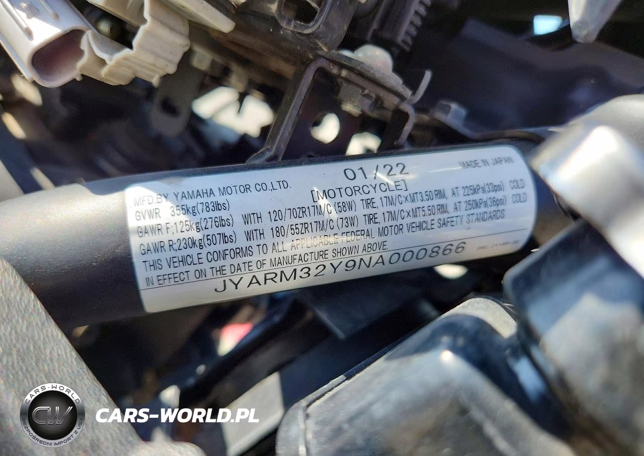 2022 Yamaha Mt07 C VIN:JYARM32Y9NA000866 - 8