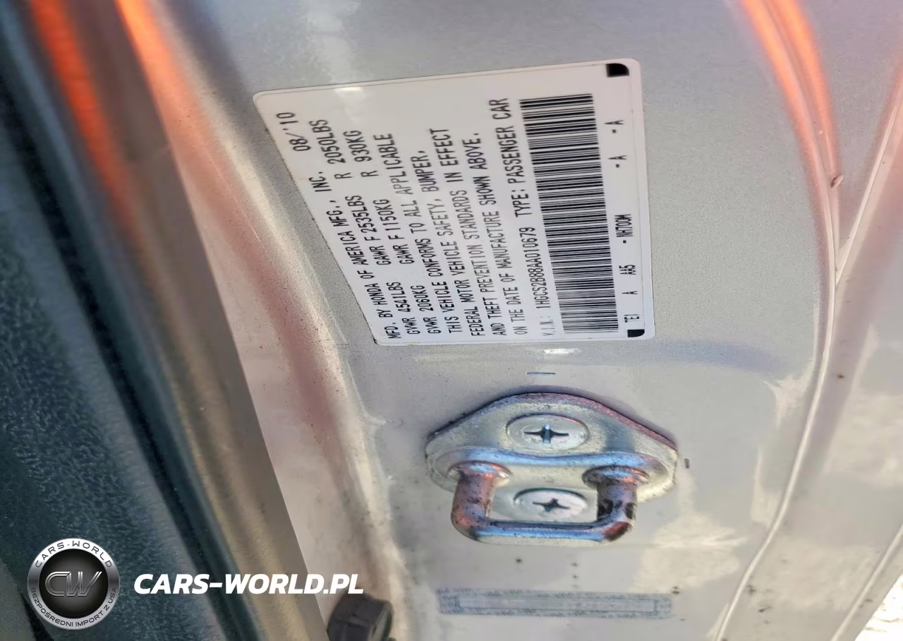 2010 Honda Accord Exl VIN:1HGCS2B88AA010679 - 12