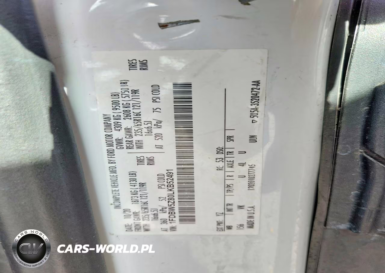2020 Ford Transit T-350 VIN:1FDBW5Z80LKB52491 - 13