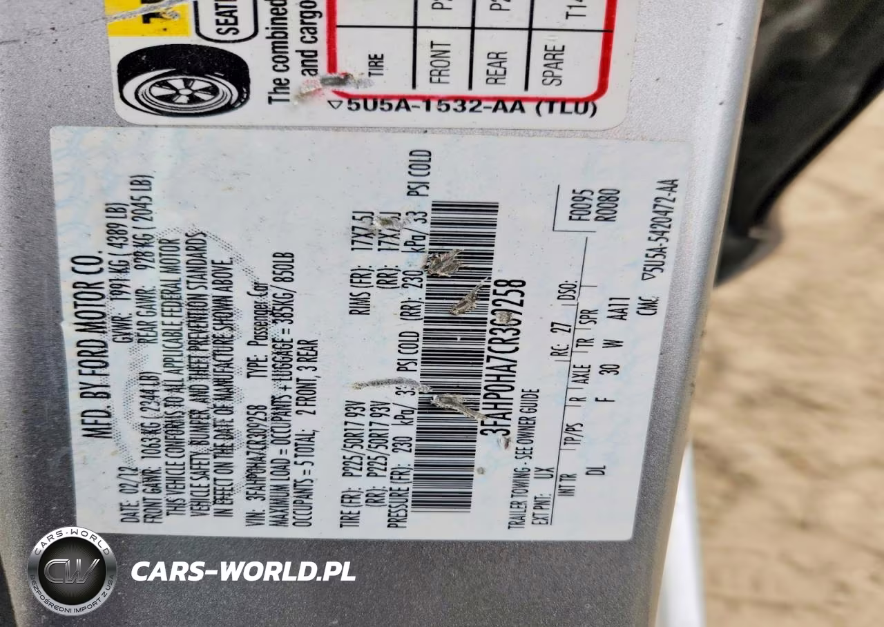 2012 Ford Fusion Se VIN:3FAHP0HA7CR309258 - 13