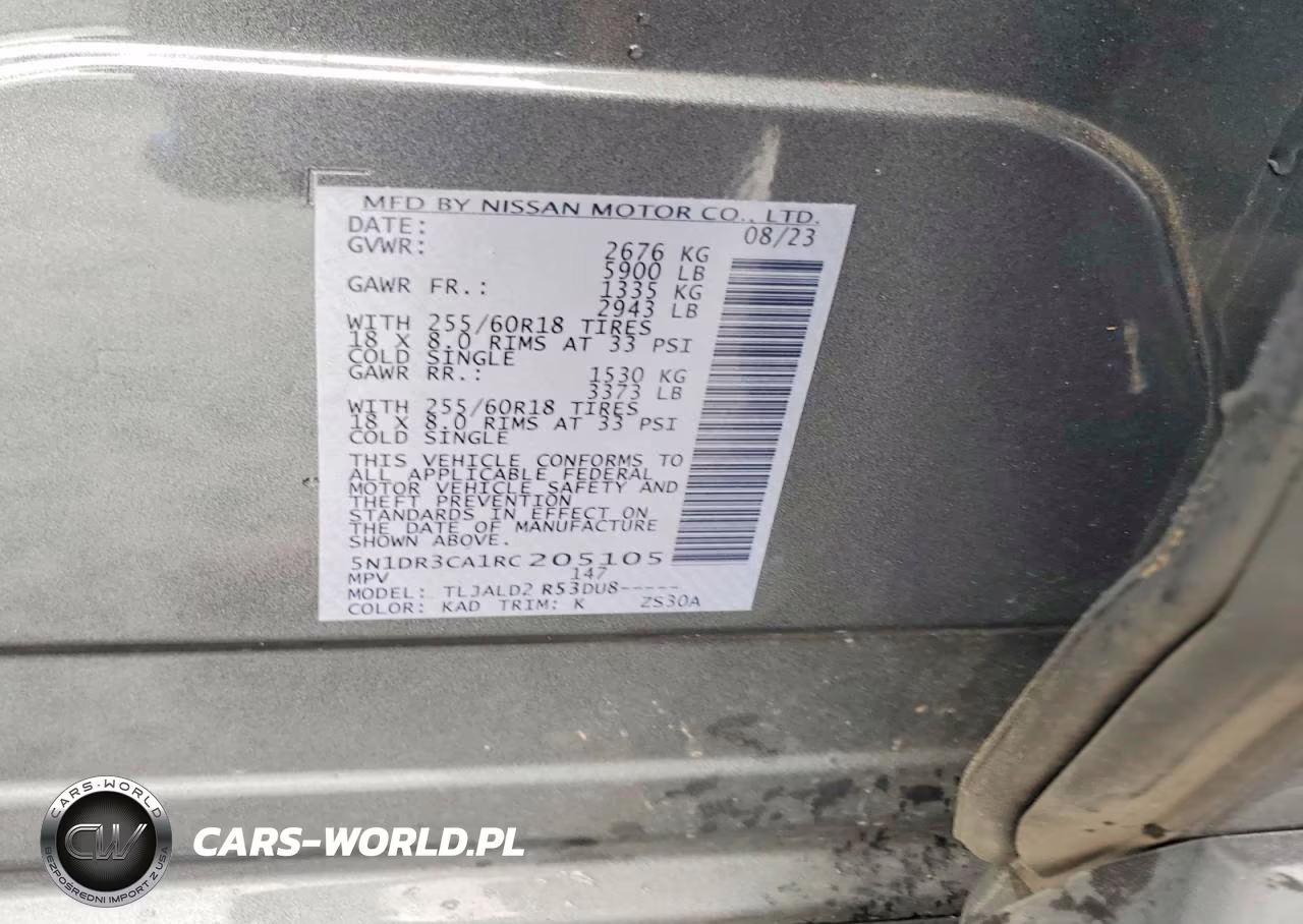 2024 Nissan Pathfinder Sl VIN:5N1DR3CA1RC205105 - 13