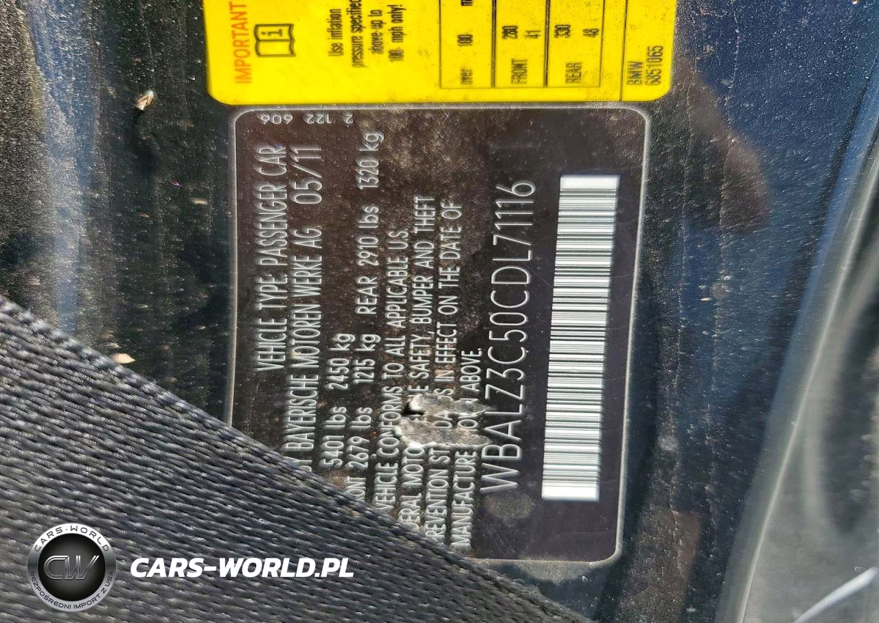 2012 BMW 650 I VIN:WBALZ3C50CDL71116 - 12