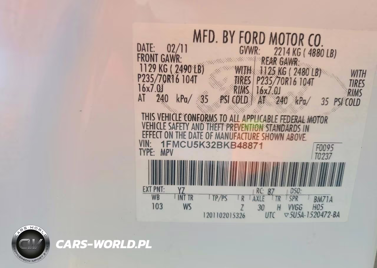 2011 Ford Escape Hybrid VIN:1FMCU5K32BKB48871 - 13
