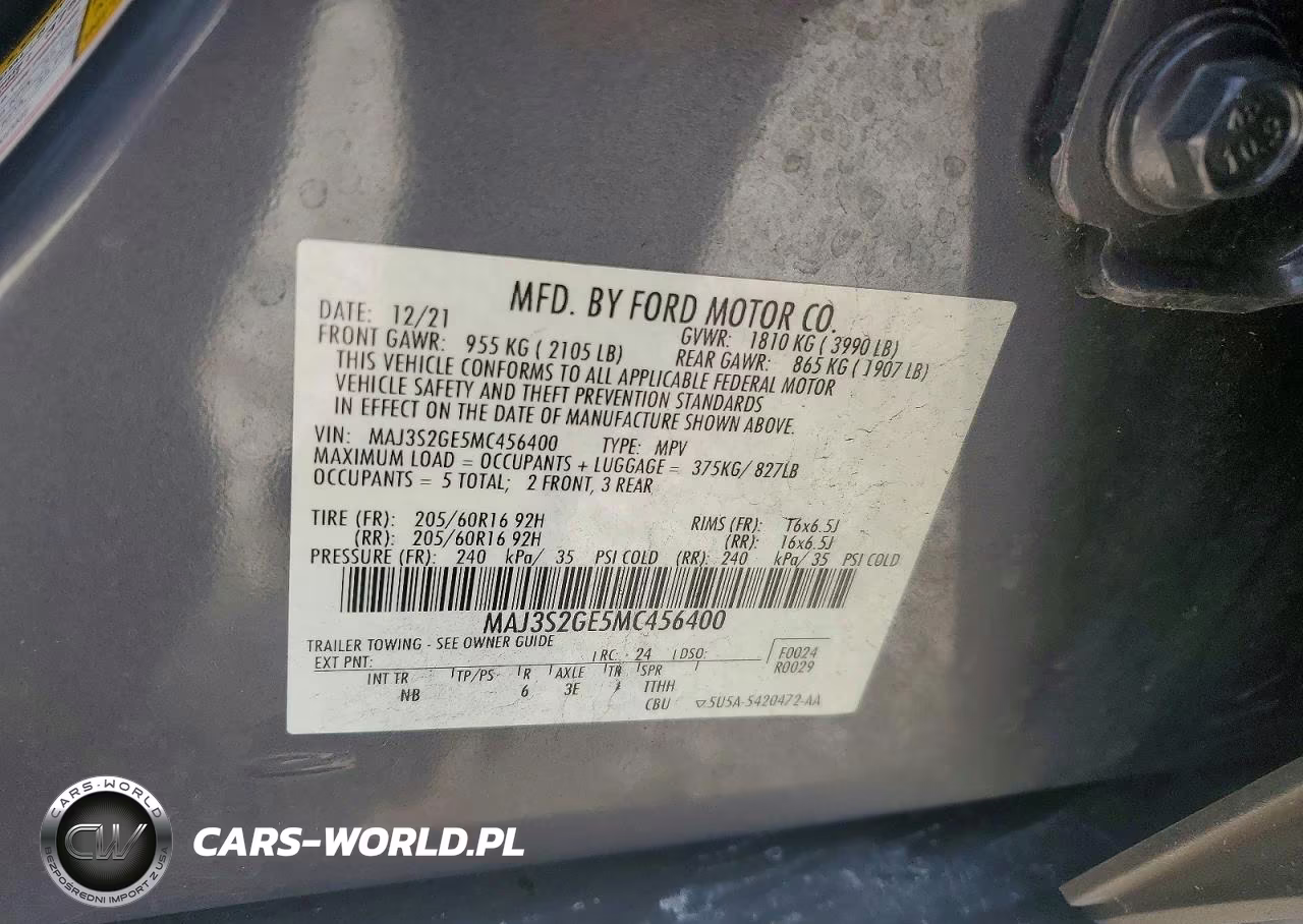 2021 Ford Ecosport Se VIN:MAJ3S2GE5MC456400 - 12