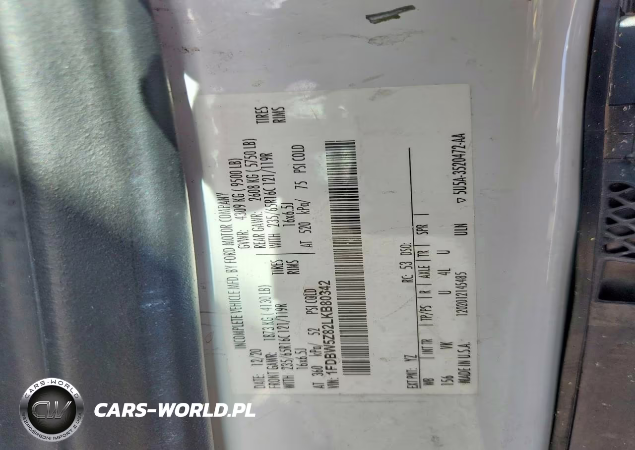 2020 Ford Transit T-350 VIN:1FDBW5Z82LKB80342 - 14