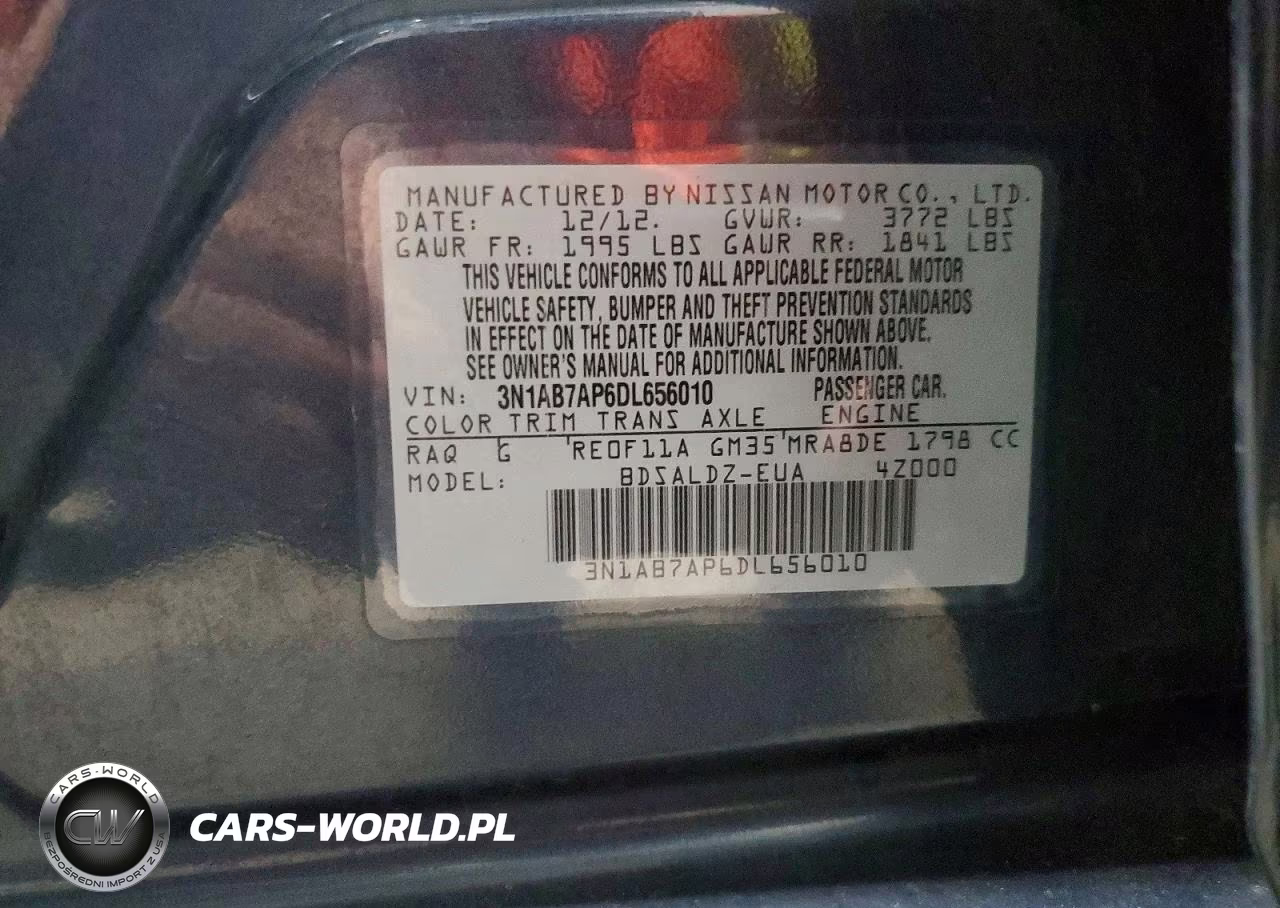 2013 Nissan Sentra S VIN:3N1AB7AP6DL656010 - 12