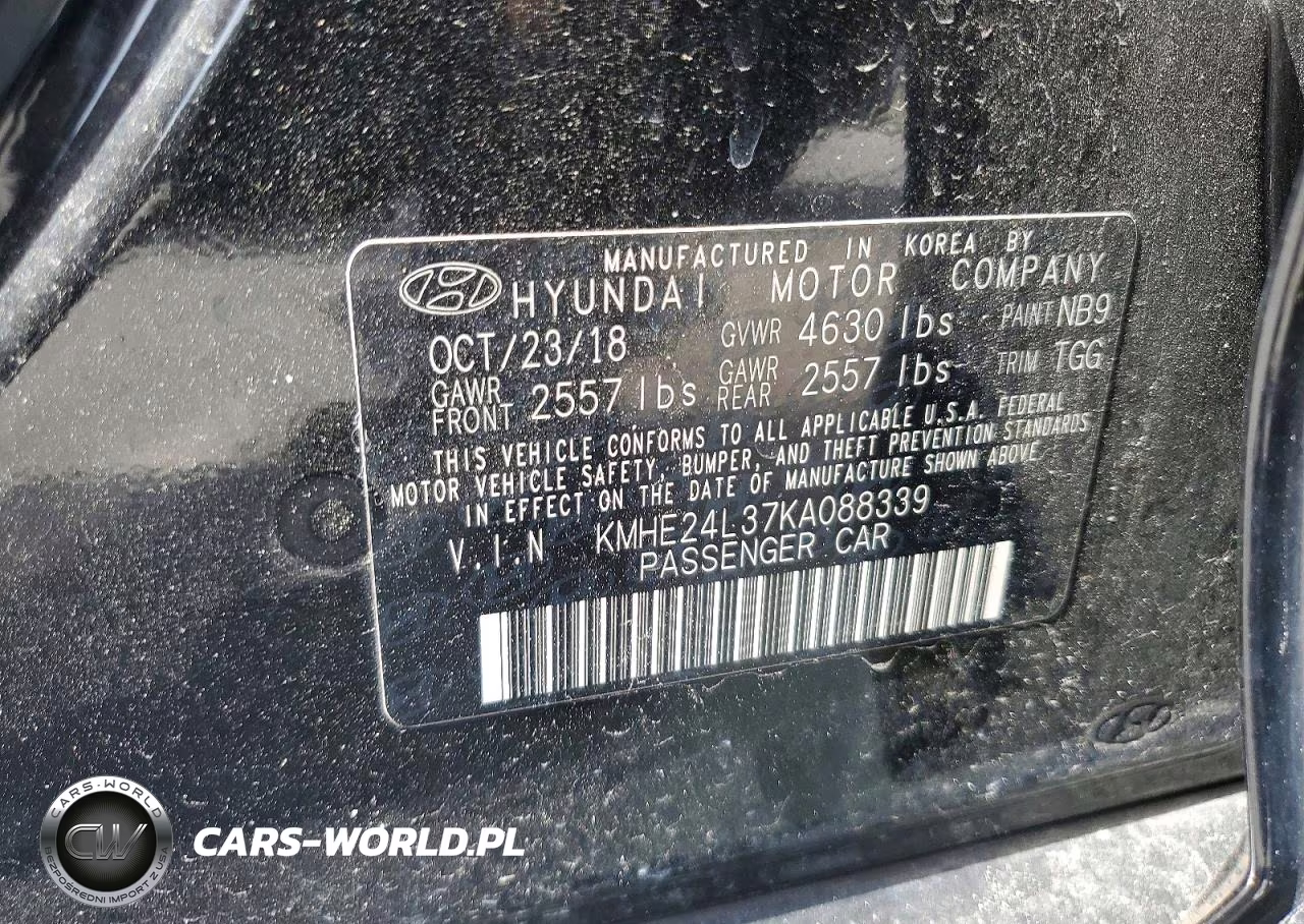 2019 Hyundai Sonata Hybrid Se VIN:KMHE24L37KA088339 - 12