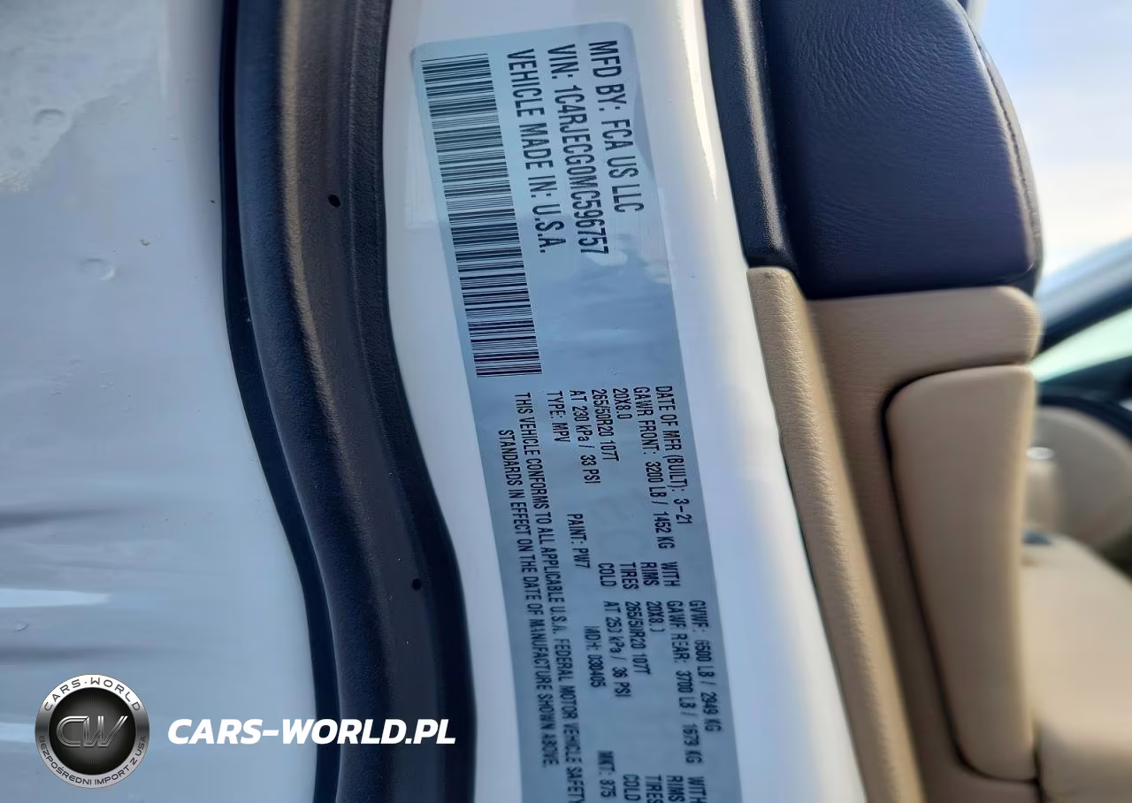 2021 Jeep Grand Cherokee VIN:1C4RJECG0MC596757 - 13