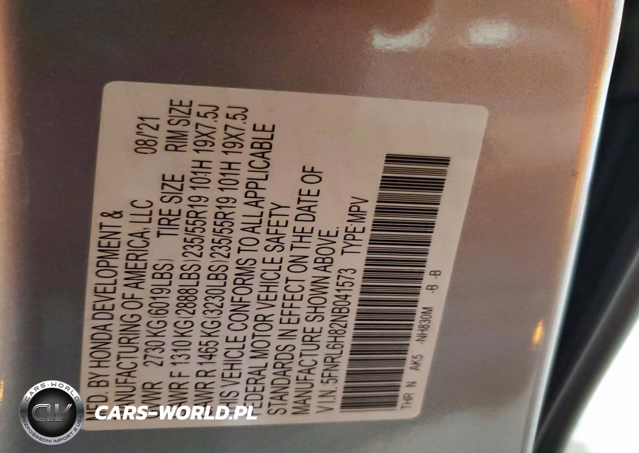2022 Honda Odyssey Touring VIN:5FNRL6H82NB041573 - 13