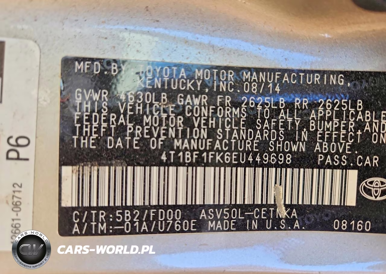 2014 Toyota Camry Le VIN:4T1BF1FK6EU449698 - 12