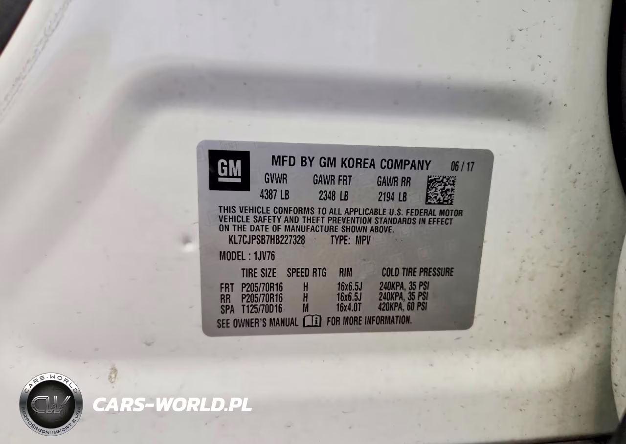 2017 Chevrolet Trax 1Lt VIN:KL7CJPSB7HB227328 - 13