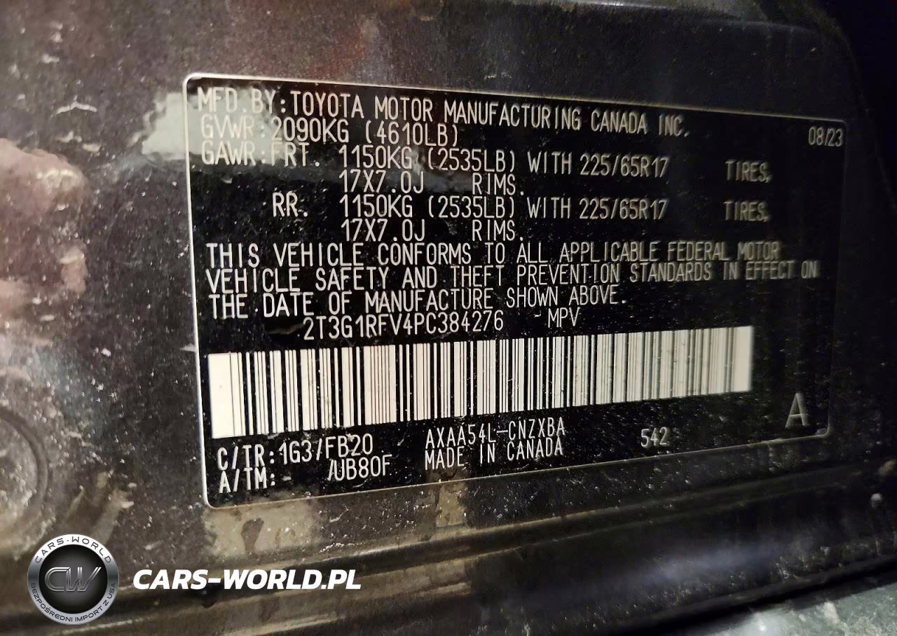 2023 Toyota Rav4 Le VIN:2T3G1RFV4PC384276 - 14