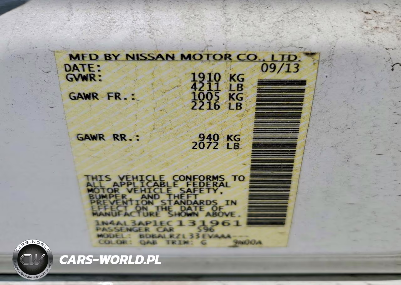 2014 Nissan Altima 2.5 S VIN:1N4AL3AP1EC131961 - 12