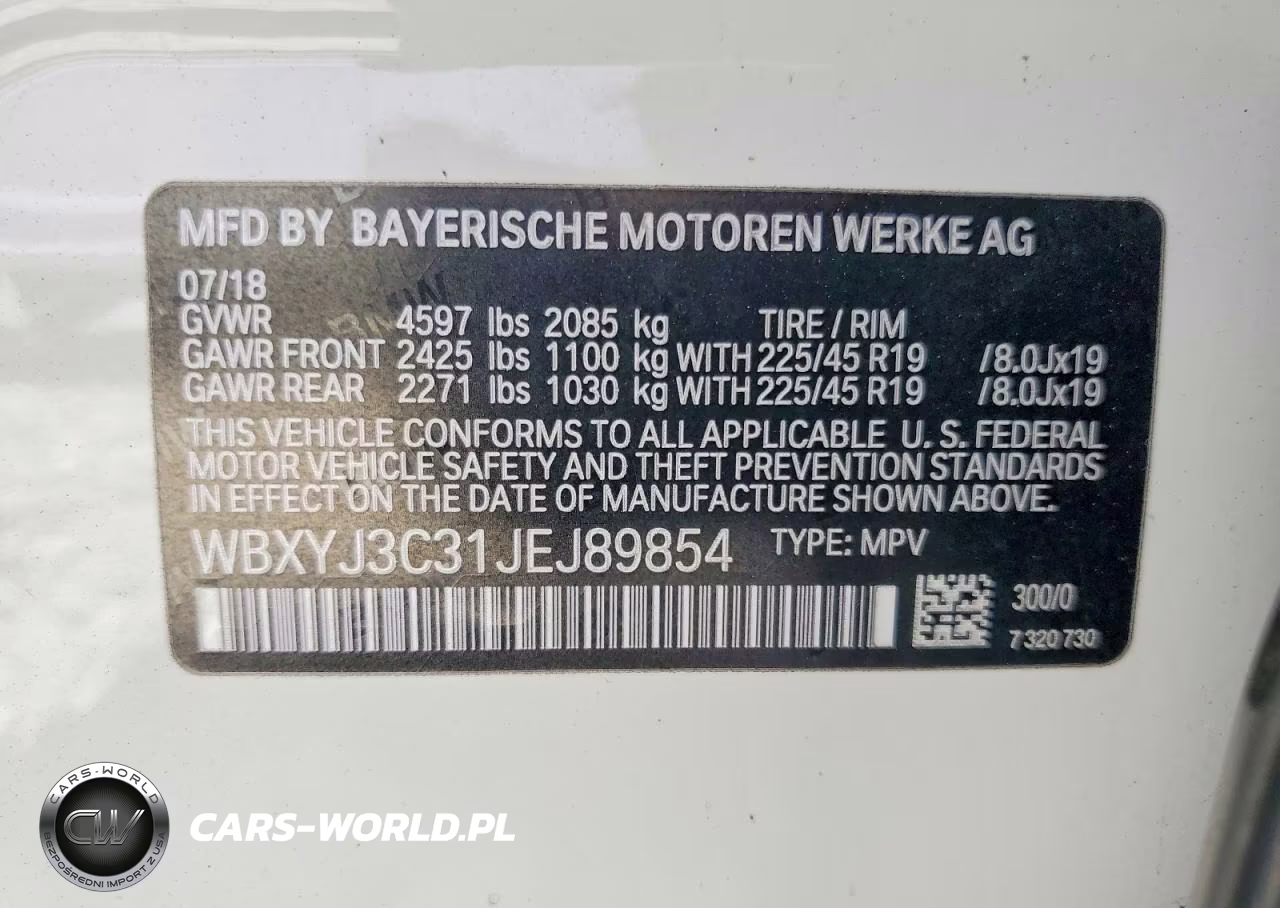 2018 BMW X2 Sdrive28I VIN:WBXYJ3C31JEJ89854 - 13