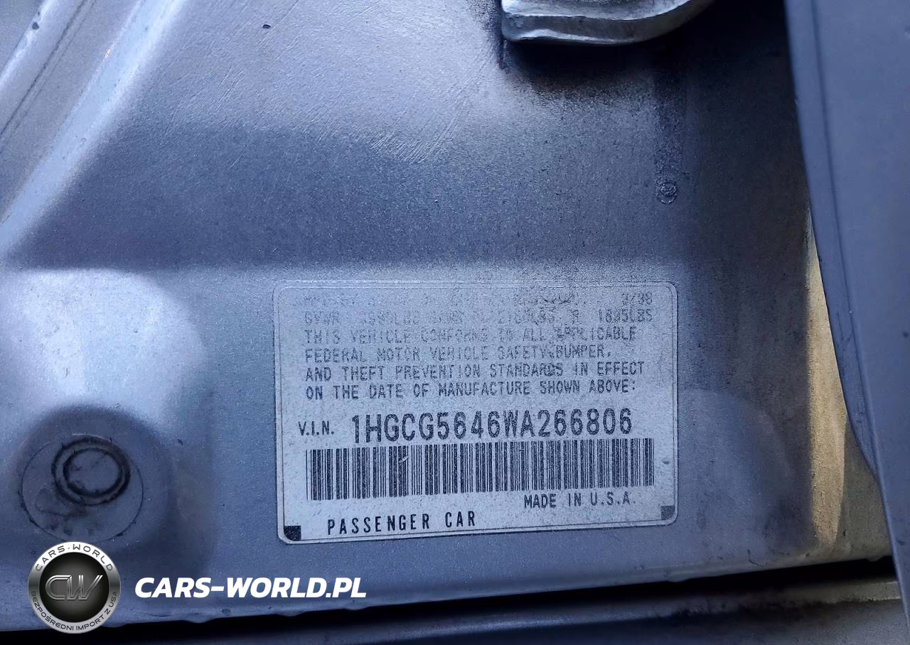 2001 Honda Accord Lx VIN:1HGCG56451A103038 - 12
