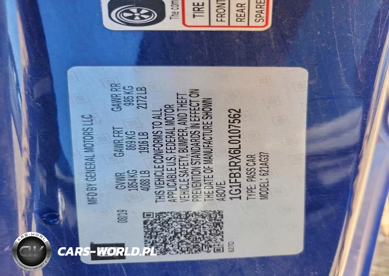 2020 Chevrolet Camaro Ls VIN:1G1FB1RX6L0107562 - 12